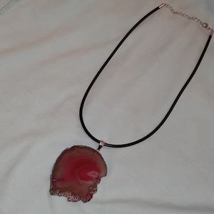 Pink  Ghost ALGATE handmade necklace